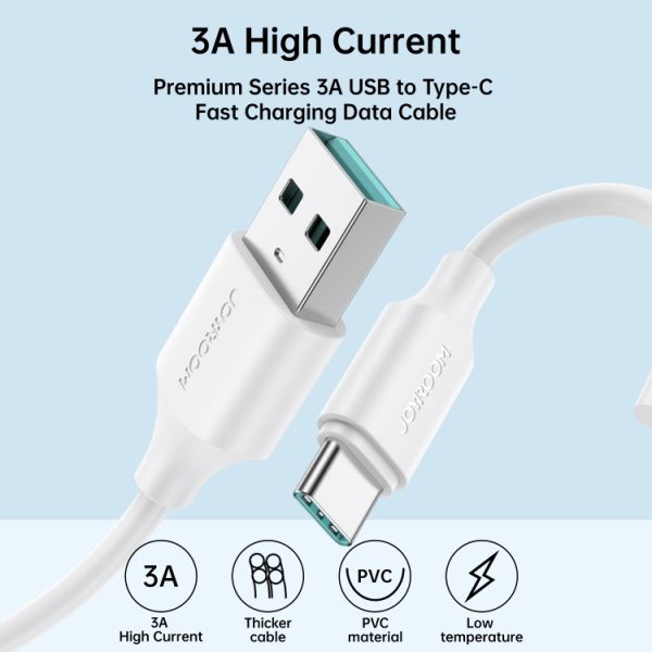JOYROOM S-UC027A9 3A USB naar USB-C/Type-C datakabel voor snel opladen, lengte: 2m, 2m