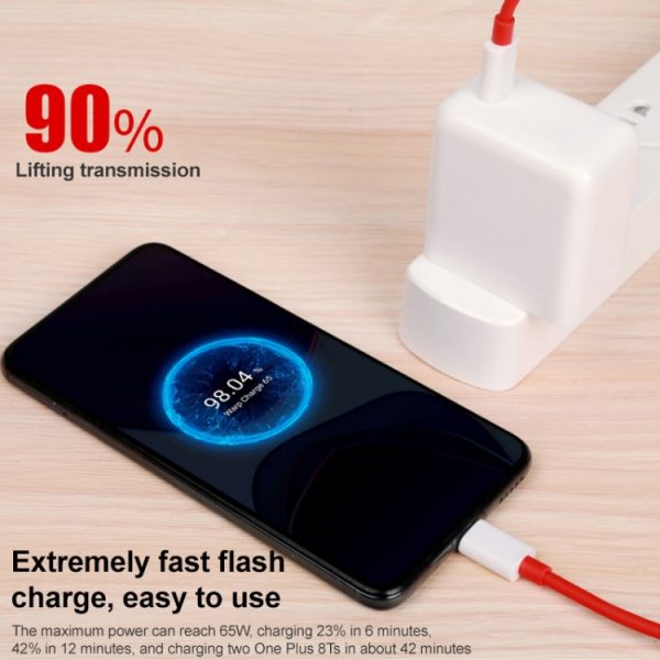Voor OnePlus 9 65W Warp Flash opladen mobiele telefoon adapter, 65W Charger, 65W Charger+1m Fast Charging Cable, 65W Charger+1.5m Fast Charging Cable, 65W Charger+2m Fast Charging Cable