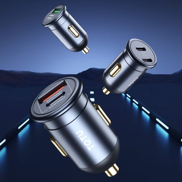 TOTUDESIGN 30W auto snel opladen, USB-A + USB-C / Type-C, USB-C / Type-C + USB-C / Type-C, USB-A