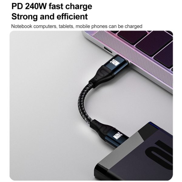 PD 240W Type-C naar Type-C snellaadgegevenskabel, 0.5m, 1m, 1.5m, 2m, 3m