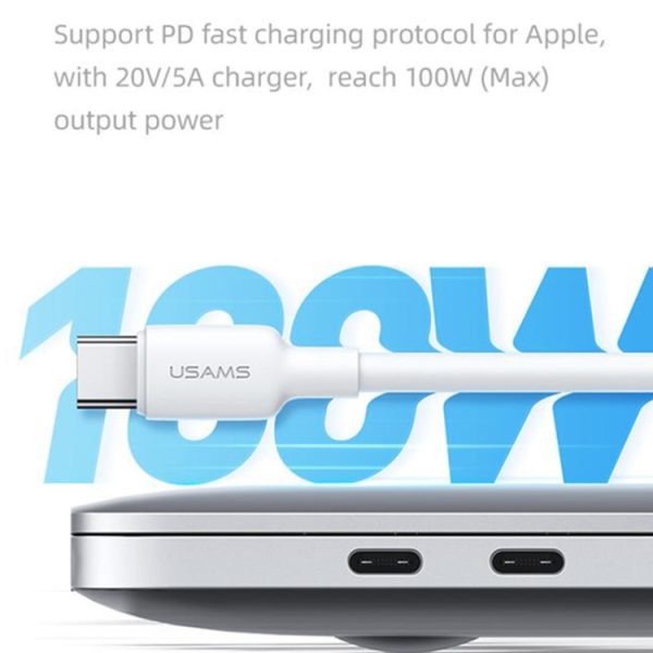 USAMS US-SJ613 U84 PD100W USB-C / Type-C naar USB-C / Type-C laadgegevenskabel, Type-C 1m, Type-C 2m, Type-C 3m