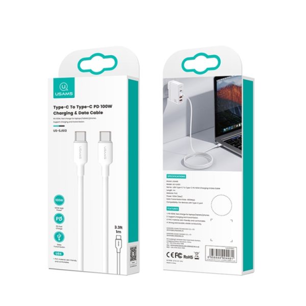 USAMS US-SJ613 U84 PD100W USB-C / Type-C naar USB-C / Type-C laadgegevenskabel, Type-C 1m, Type-C 2m, Type-C 3m