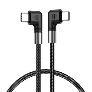 A9 100 W USB-C/Type-C naar USB-C/Type-C datakabel met dubbele elleboog, 0.5m, 1m, 2m, 3m