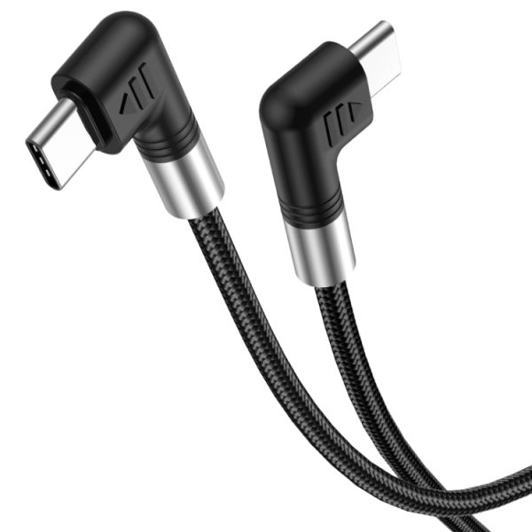 A9 100 W USB-C/Type-C naar USB-C/Type-C datakabel met dubbele elleboog, 0.5m, 1m, 2m, 3m