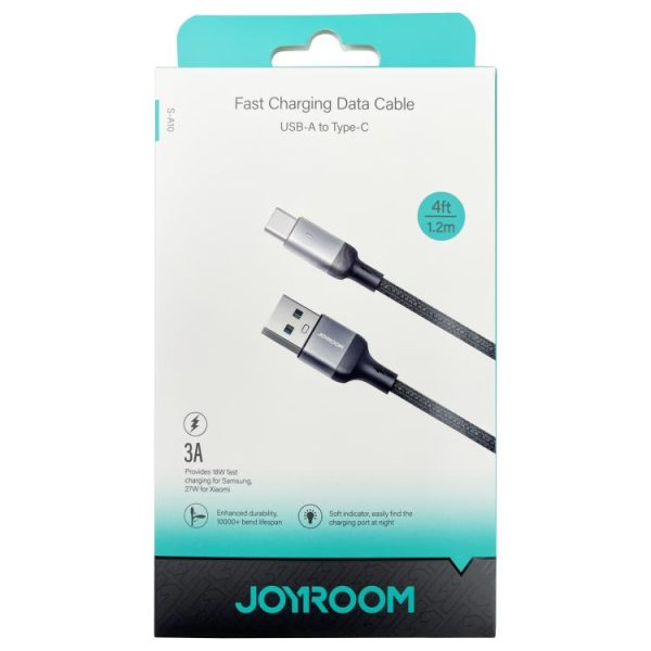 JOYROOM S-UC027A10 Buitengewone serie 3A USB-A naar USB-C / Type-C snellaadgegevenskabel, Type-C, 1.2m, Type-C, 2m, Type-C, 3m
