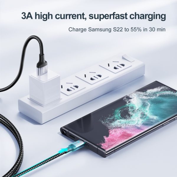JOYROOM S-UC027A10 Buitengewone serie 3A USB-A naar USB-C / Type-C snellaadgegevenskabel, Type-C, 1.2m, Type-C, 2m, Type-C, 3m