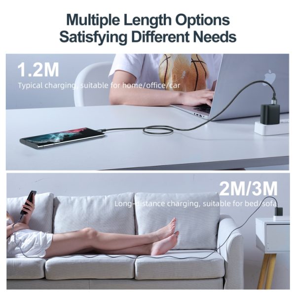 JOYROOM S-UC027A10 Buitengewone serie 3A USB-A naar USB-C / Type-C snellaadgegevenskabel, Type-C, 1.2m, Type-C, 2m, Type-C, 3m