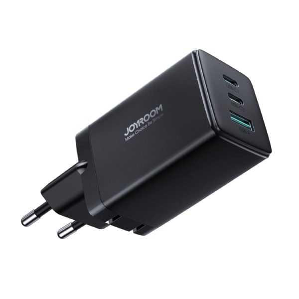 JOYROOM TCG01 GaN Ultra 65W 2 Type-C + 1 USB snellader met 1,2 m Type-C kabel, EU Plug, UK Plug