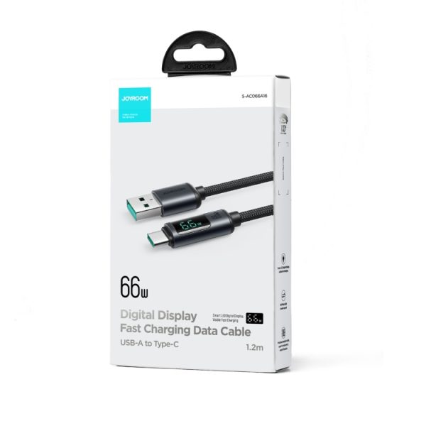 JOYROOM S-AC066A16 6A USB naar USB-C / Type-C digitaal display Snel opladen datakabel, USB to Type-C