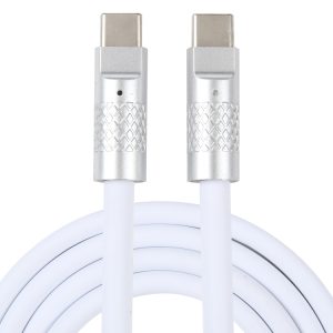 Mech-serie 120 W USB-C / Type-C naar USB-C / Type-C metalen stekker siliconen snellaadgegevenskabel, lengte: 1,2 m, Type-C, 1.2m Type-C to Type-C