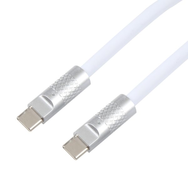 Mech-serie 120 W USB-C / Type-C naar USB-C / Type-C metalen stekker siliconen snellaadgegevenskabel, lengte: 1,2 m, Type-C, 1.2m Type-C to Type-C