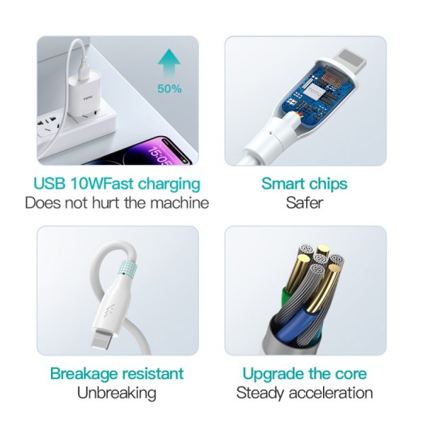 TOTU CB-3-serie USB naar USB-C / Type-C snellaadgegevenskabel, USB to USB-C / Type-C