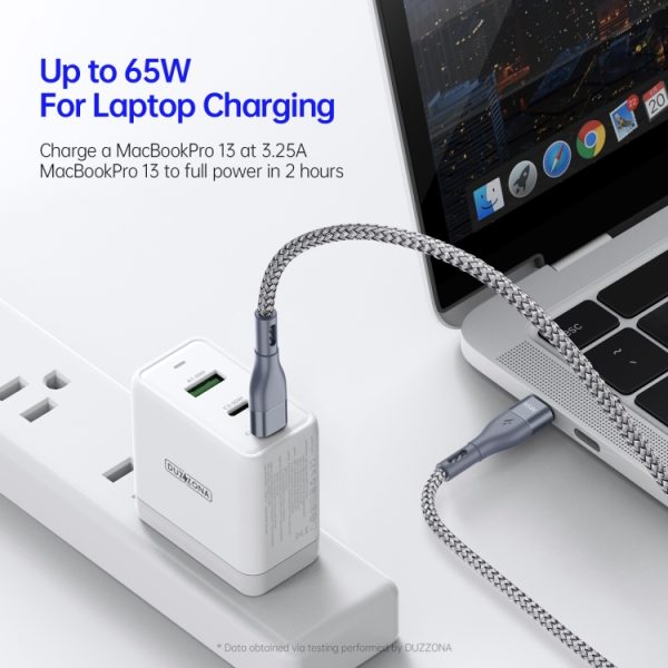 DUZZONA A2 PD 65W USB-C / Type-C naar Type-C snellaaddatakabel, 2m Type-C to Type-C, 3m Type-C to Type-C