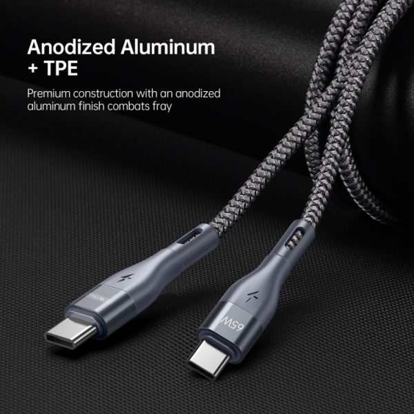 DUZZONA A2 PD 65W USB-C / Type-C naar Type-C snellaaddatakabel, 2m Type-C to Type-C, 3m Type-C to Type-C