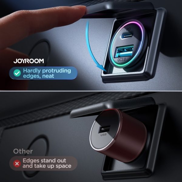 JOYROOM JR-CCN04 60W PD+QC3.0 Mini metalen autolader, JR-CCN04