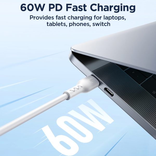 JOYROOM SA26-CC3 Flash Charge-serie 60 W USB-C / Type-C naar USB-C / Type-C snellaadgegevenskabel, 1m, 2m, 3m