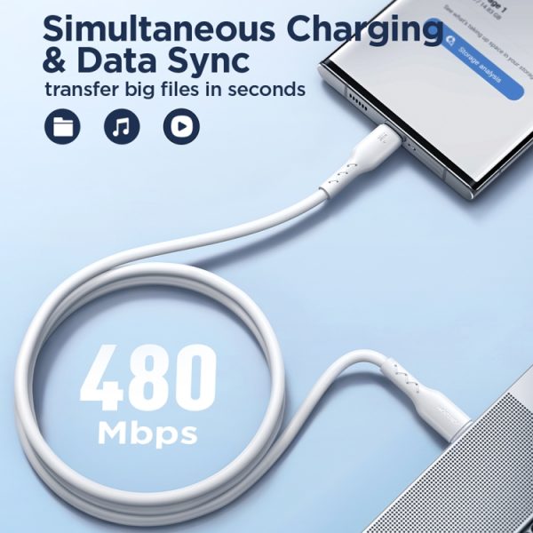 JOYROOM SA26-CC3 Flash Charge-serie 60 W USB-C / Type-C naar USB-C / Type-C snellaadgegevenskabel, 1m, 2m, 3m