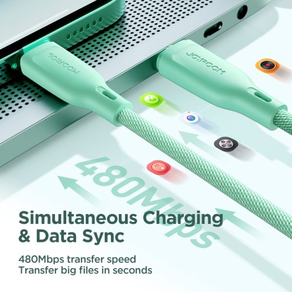 JOYROOM SA34-CC3 60W USB-C/Type-C naar USB-C/Type-C snellaaddatakabel, lengte: 1m, Type-C to Type-C