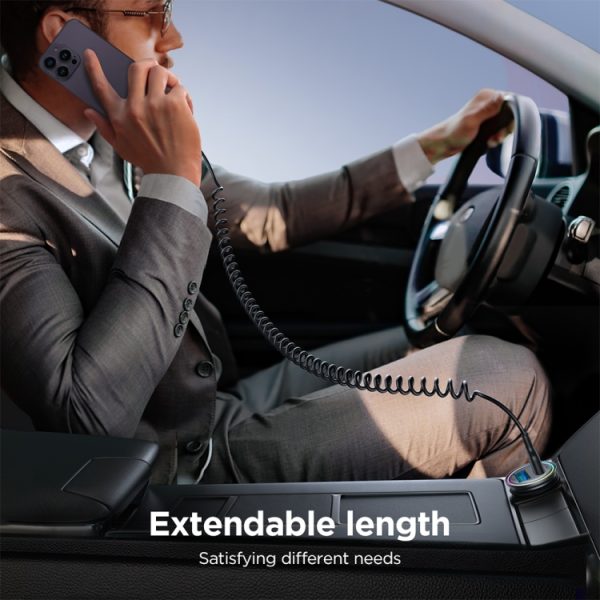 JOYROOM SA38-AC3 3A USB naar USB-C / Type-C opgerolde snellaaddatakabel, USB to USB-C / Type-C