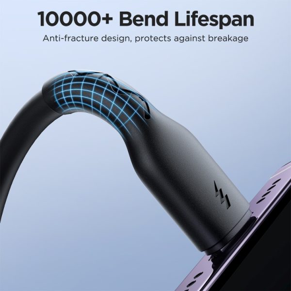 JOYROOM SA38-AC3 3A USB naar USB-C / Type-C opgerolde snellaaddatakabel, USB to USB-C / Type-C