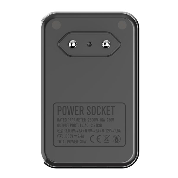 LDNIO SC1205 Universele conversie-aansluiting + QC3.0 USB + USB-interfaces Multifunctionele reisoplader Oplader voor mobiele telefoon, EU-stekker