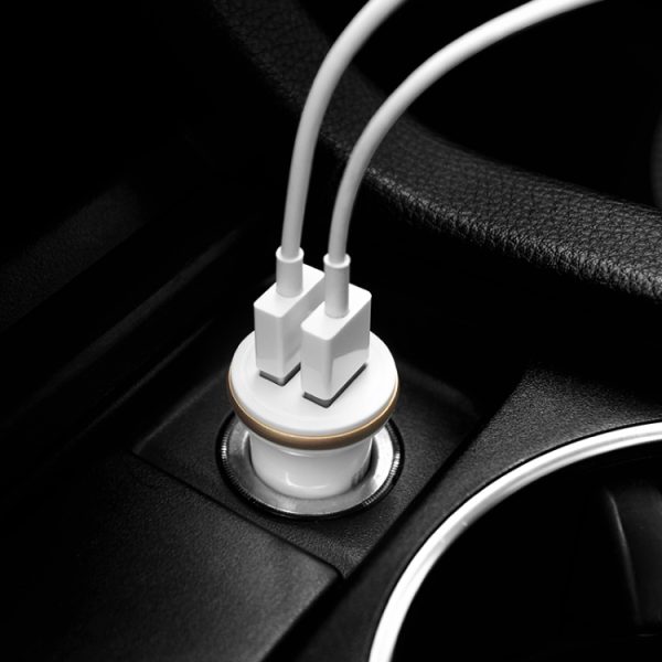 Borofone BZ5 2.1A Good Way dubbele USB-autolader