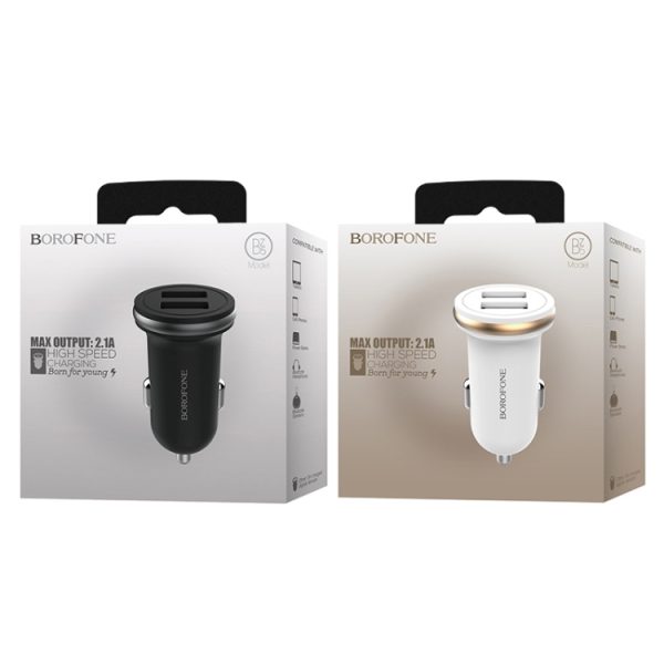 Borofone BZ5 2.1A Good Way dubbele USB-autolader