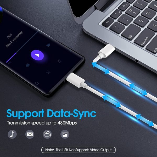 Snellaaddatakabel, lengte: 1m, Type-C to Type-C PD 60W, Type-C to 8 Pin, USB to 8 Pin, USB to Type-C