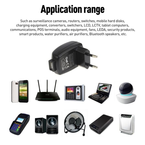 5V 1A USB-poortstroomadapter, 5V 1A, EU Plug
