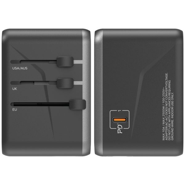 MOMAX 1-World UA8 PD 65W snellader-lichtnetadapter, UA8