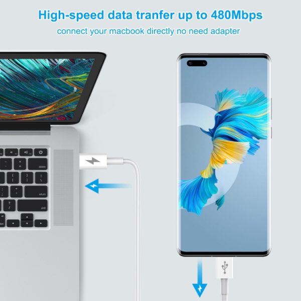 HAWEEL 25W 3A TYPE-C / USB-C TO TYPE-C / USB-C PD FASTLADING Gegevenskabel, lengte: 2m