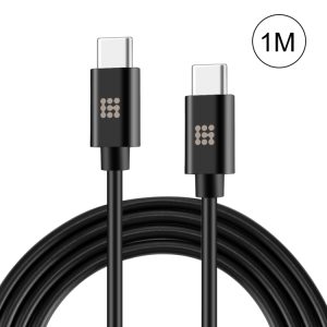 HAWEEL 1M 25W 3A TYPE-C / USB-C TO TYPE-C / USB-C FAST-LADERGAGAAT KABEL MET OTG