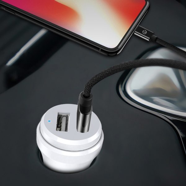 ipipoo XP-1 dubbele USB-autosnellaadoplader met Android Line, XP-1 (Black), XP-1 (White)