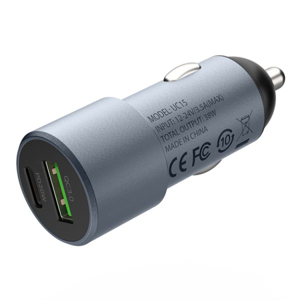 MOMAX UC15 38W PD + QC3.0 Dual Ports Auto Charger
