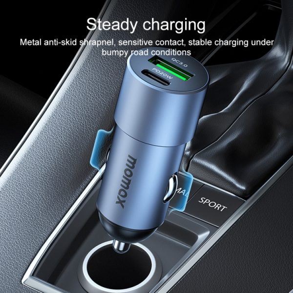 MOMAX UC15 38W PD + QC3.0 Dual Ports Auto Charger
