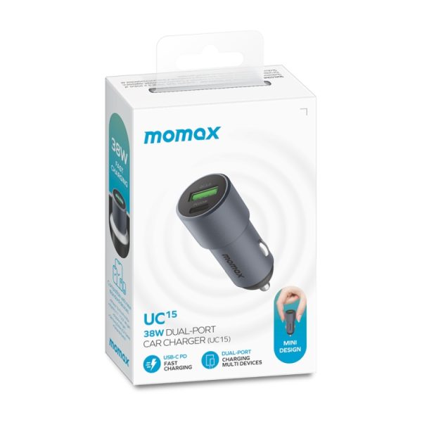 MOMAX UC15 38W PD + QC3.0 Dual Ports Auto Charger