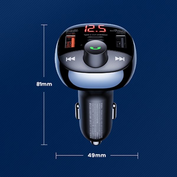 REMAX RCC331 Rodi Series 3 in 1 Auto 64,5W PD Snellader Ondersteunt FM / TF-kaart / Bluetooth Handsfree bellen