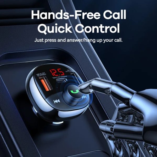 REMAX RCC331 Rodi Series 3 in 1 Auto 64,5W PD Snellader Ondersteunt FM / TF-kaart / Bluetooth Handsfree bellen