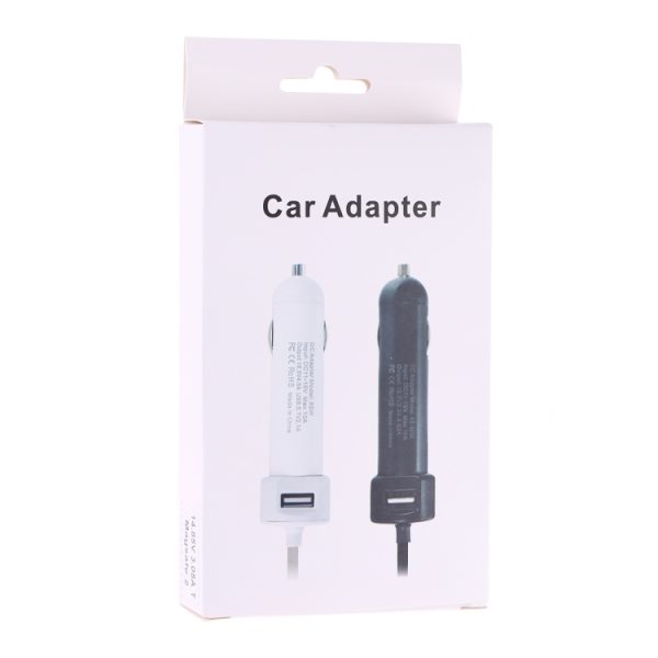 60W 5,1V 2,1A USB-interface autolader met 16,5V 3,65A L MagSafe-interface datakabel, 16.5V 3.65A L MagSafe