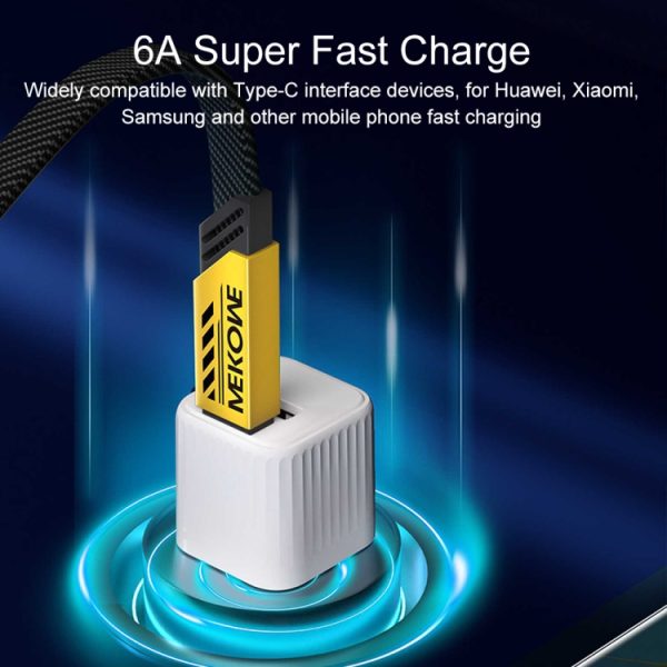 WK WDC-192 Mech-serie 100W USB-C/Type-C naar USB-C/Type-C snellaaddatakabel, lengte: 1m, USB-C/Type-C to USB-C/Type-C