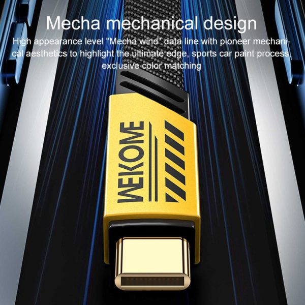WK WDC-192 Mech-serie 100W USB-C/Type-C naar USB-C/Type-C snellaaddatakabel, lengte: 1m, USB-C/Type-C to USB-C/Type-C