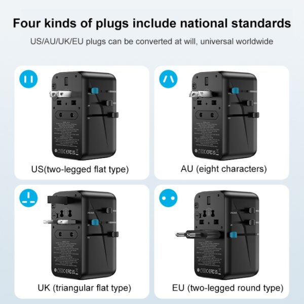 MOMAX UA10D 1-World GaN PD 100W snellader voedingsadapter