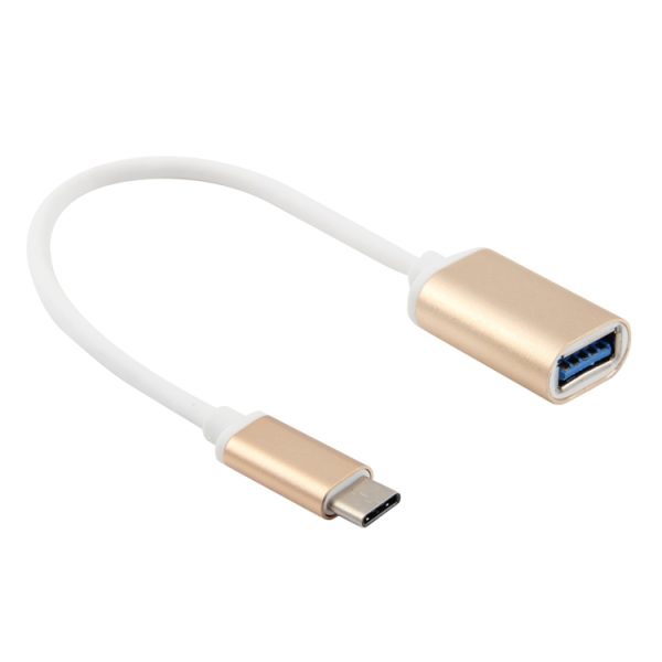 20 cm metalen kop USB 3.1 Type-c mannelijk naar USB 3.0 vrouwelijk adapterkabel