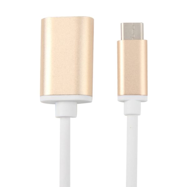 20 cm metalen kop USB 3.1 Type-c mannelijk naar USB 3.0 vrouwelijk adapterkabel