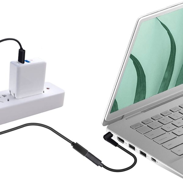 2.5x0.7mm Male naar USB-C / Type-C Female oplaadkabel