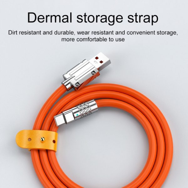 Mech Series 6A 120W USB naar USB-C / Type-C metalen plug siliconen snellaaddatakabel, lengte: 1,2 m, 1.2m Type-C