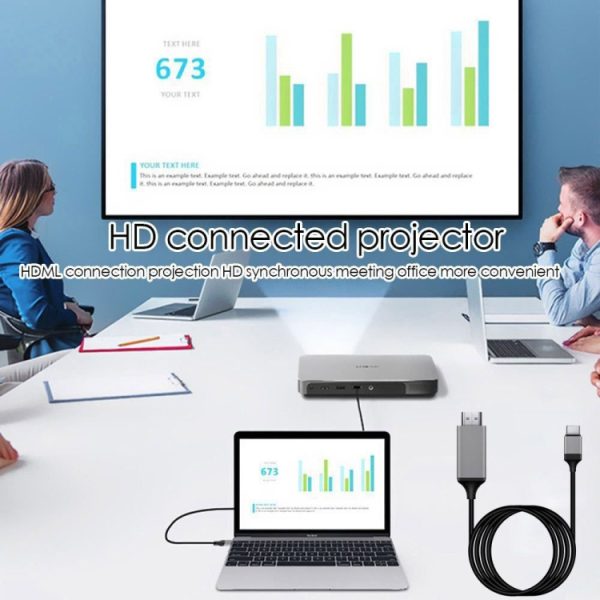 USB-C / Type-C 3.1 naar HDMI converter-adapterkabel, lengte: 2m