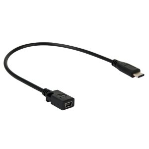 USB-C / Type-C 3.0 Mannelijk naar Mini USB Vrouwelijke kabeladapter