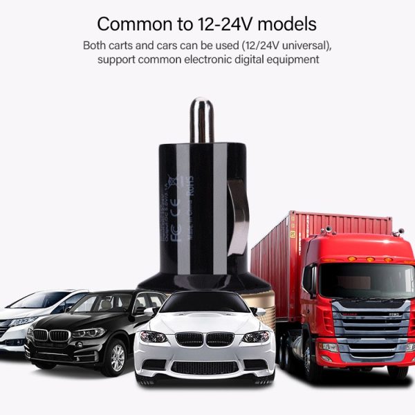 Hoogwaardige 2,1A + 1A dubbele USB-poort autolader voor iPad Air 2 & Air & 4, iPhone 6 & 6 Plus & 5C & 5S & 4 & 4S, iPod touch, Galaxy Tablet / Note-serie en andere mobiele telefoons, navigators