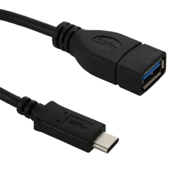 22 cm USB-C / Type-C 3.1 mannelijk naar USB 3.0 vrouwelijk adapterkabel